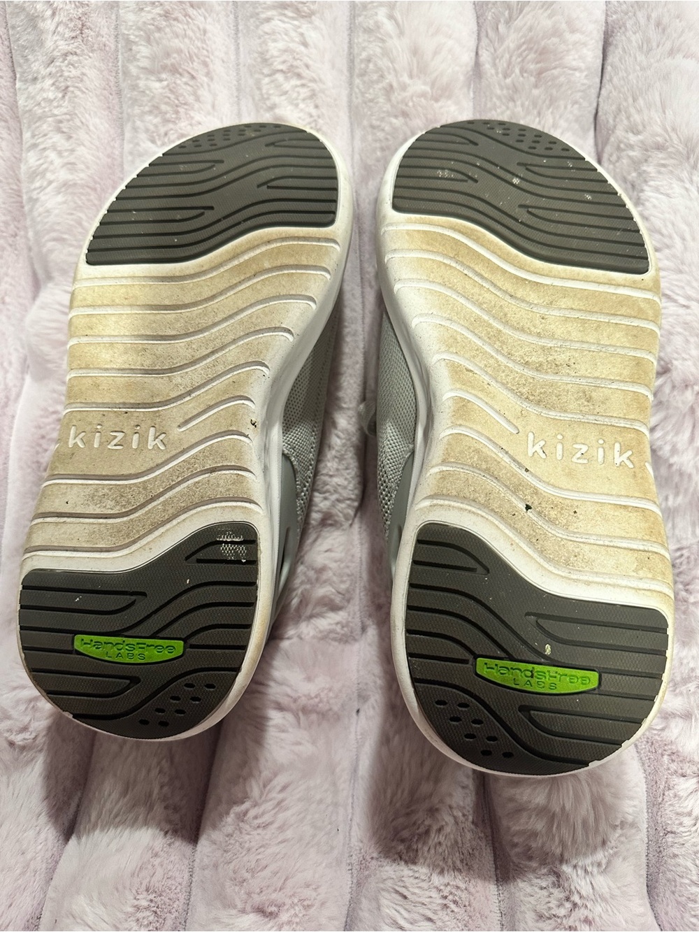 KIZIK 8.5 WIDE Women’s Light Gray Slip-On Knit Sneakers - Picture 5 of 13